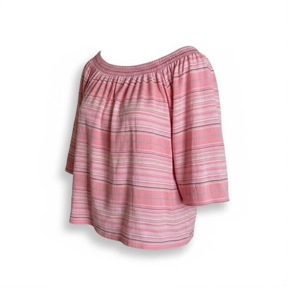 Beach Lunch Lounge Women's Short Sleeve Boho Blouse Top Size 3X 100% Cotton - Picture 1 of 10